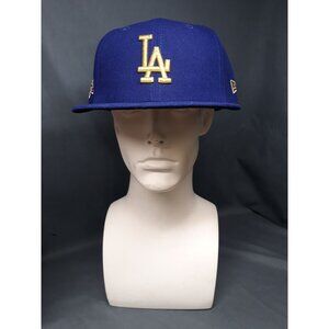 New Era 59-Fifty Men's Fitted Los Angeles Dodgers  Hat Blue Size 7 7/8 NEW!